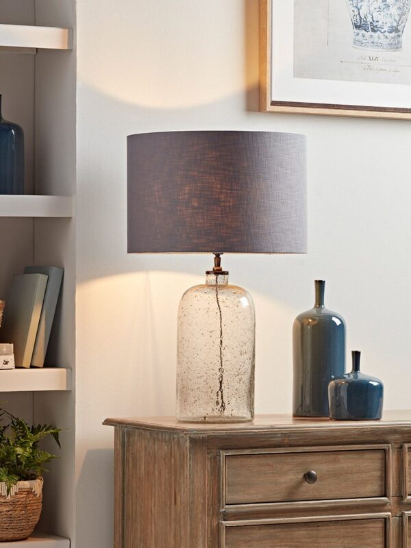 Aria Clear Glass Table Lamp - Large