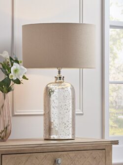Aria Mercuried Glass Table Lamp - Large