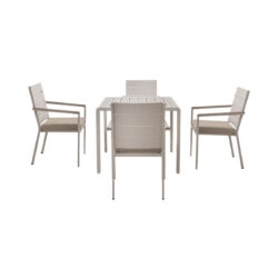 Arona Outdoor 4 Seater Dining Set - Ash