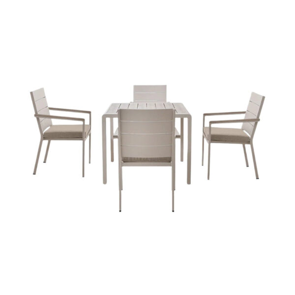 Arona Outdoor 4 Seater Dining Set - Ash