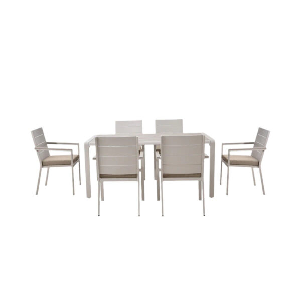Arona Outdoor 6 Seater Dining Set - Ash