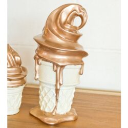 Benanti Large Resin Ice Cream Cone Sculpture In Brown