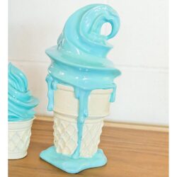 Benanti Large Resin Ice Cream Cone Sculpture In Mint