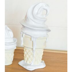 Benanti Large Resin Ice Cream Cone Sculpture In White