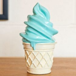 Benanti Small Resin Ice Cream Cone Sculpture In Mint