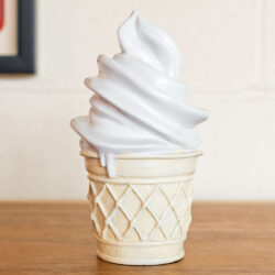 Benanti Small Resin Ice Cream Cone Sculpture In White