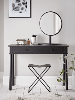 Bergen Oak Dressing Table - Black