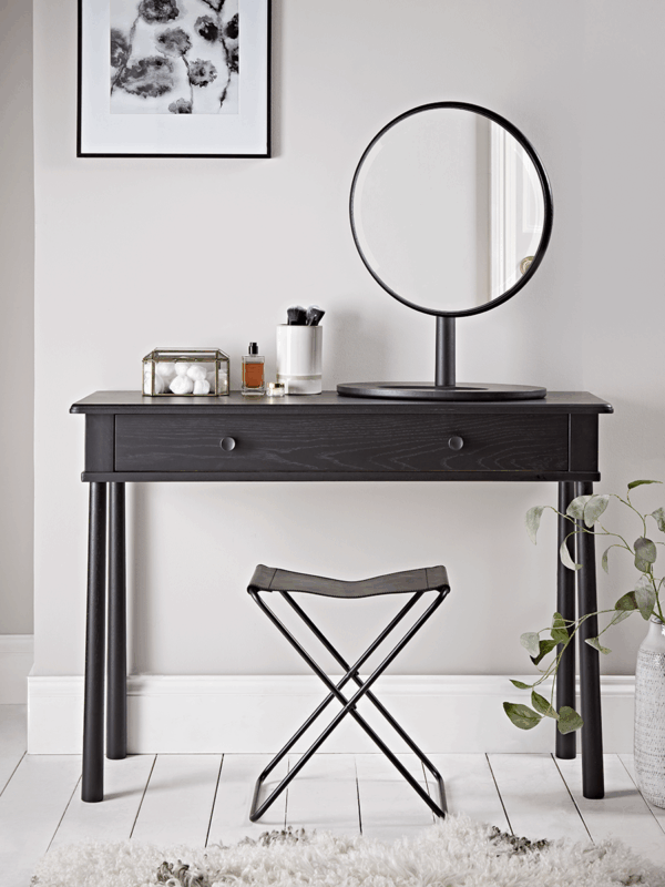 Bergen Oak Dressing Table - Black