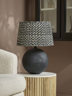 Black Chevron Table Lamp