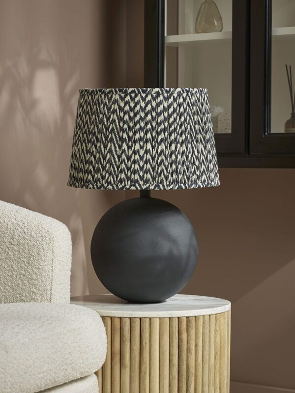 Black Chevron Table Lamp