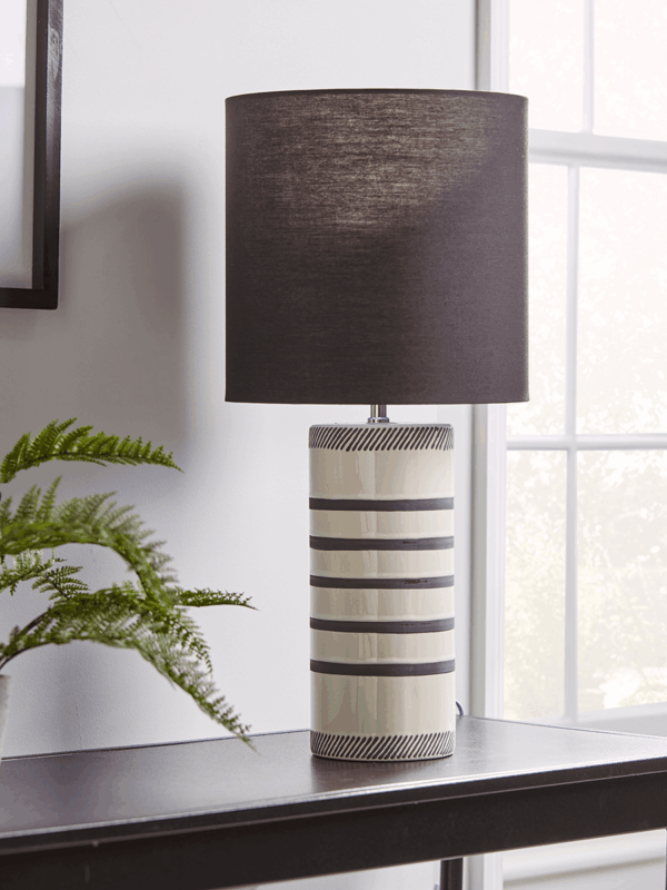 Black Stripes Ceramic Table Lamp
