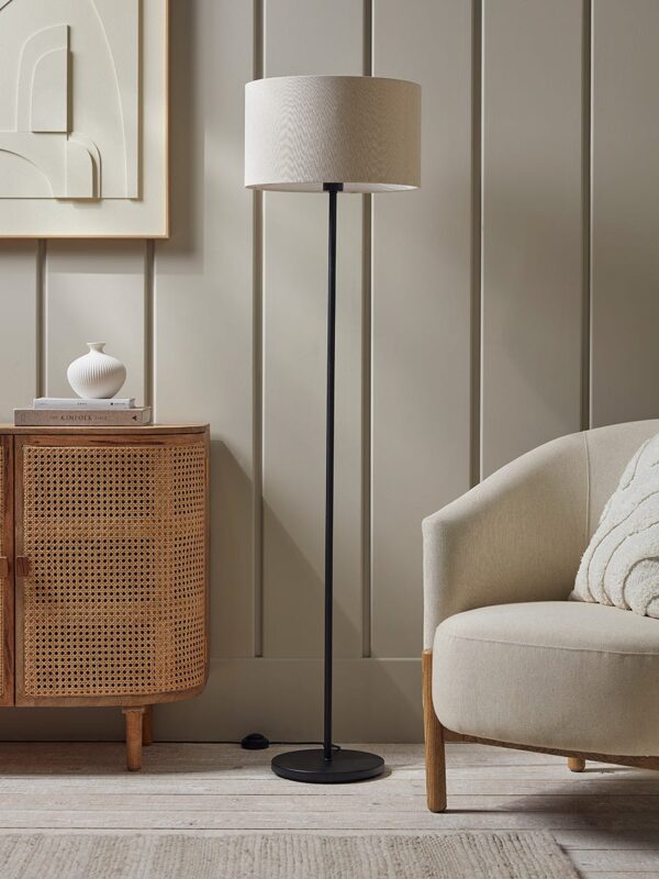 Black & Beige Floor Lamp