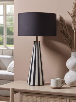 Black & White Tapered Table Lamp