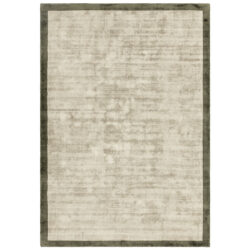 Blade Border Hand Woven Rug - Sage & Olive / 120x170cm