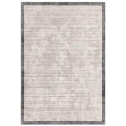 Blade Border Hand Woven Rug - Silver & Grey / 120x170cm