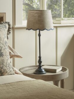 Blue Scalloped Edge Table Lamp