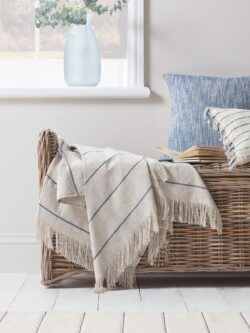 Blue Striped Throw