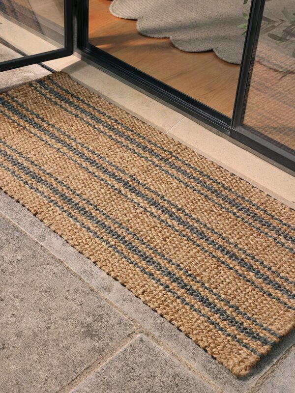 Braided Jute French Stripe Doormat - Double