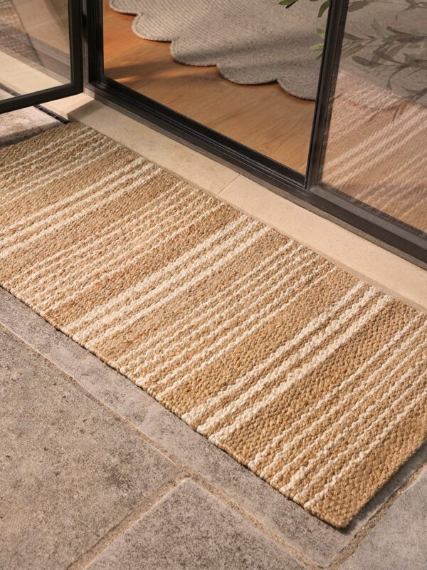 Braided Jute Stripe Doormat - Double