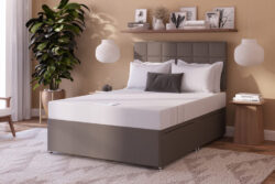 Breasley Select 1000 Pocket Mattress + Premium Divan Bed, Bednextday_Silver, 2 Drawers, Small Double