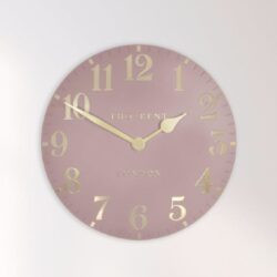 Chantilly Large Metal Mantel Clock In Blush Pink