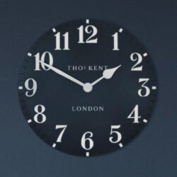 Chantilly Large Metal Mantel Clock In Ink