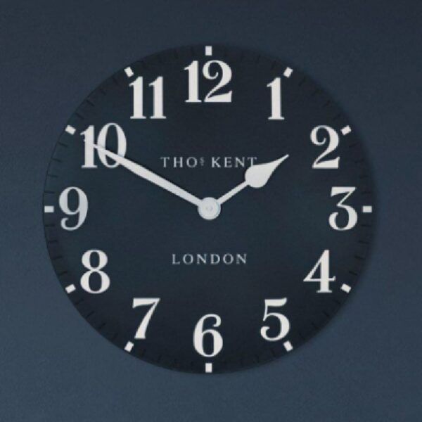 Chantilly Large Metal Mantel Clock In Ink