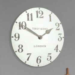 Chantilly Large Metal Mantel Clock In Limestone