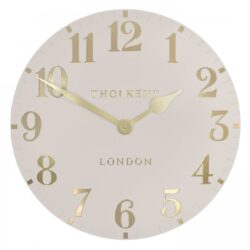 Chantilly Large Metal Mantel Clock In Oatmeal