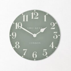 Chantilly Large Metal Mantel Clock In Seagrass