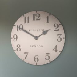 Chantilly Large Metal Mantel Clock In Shy Pink