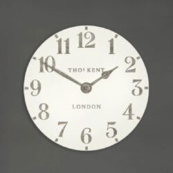 Chantilly Medium Metal Mantel Clock In Limestone