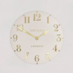 Chantilly Medium Metal Mantel Clock In Oatmeal