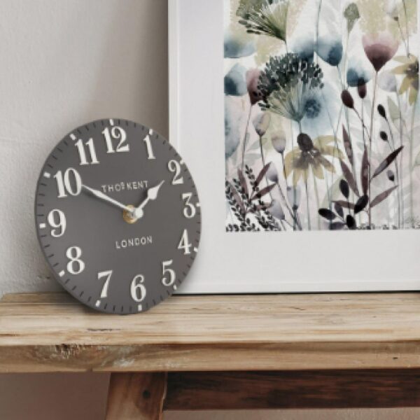Chantilly Small Metal Mantel Clock In Dolphin