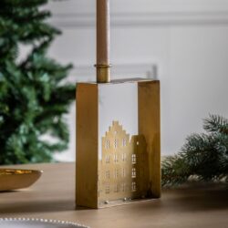 Cheswick Small Iron VIntage Candle Holder In Gold