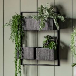 Chicoutimi Metal Greenery Wall Planter In Black