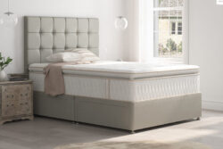 Classic Divan Bed, Bednextday_Silver, No Storage, Single