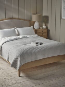 Cotton Bedspread - Pewter Grey