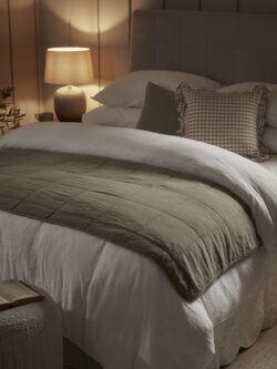 Cotton Quilted Throw - Olive