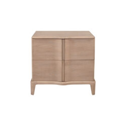 Delano 2 Drawer Bedside Table - Natural Wood