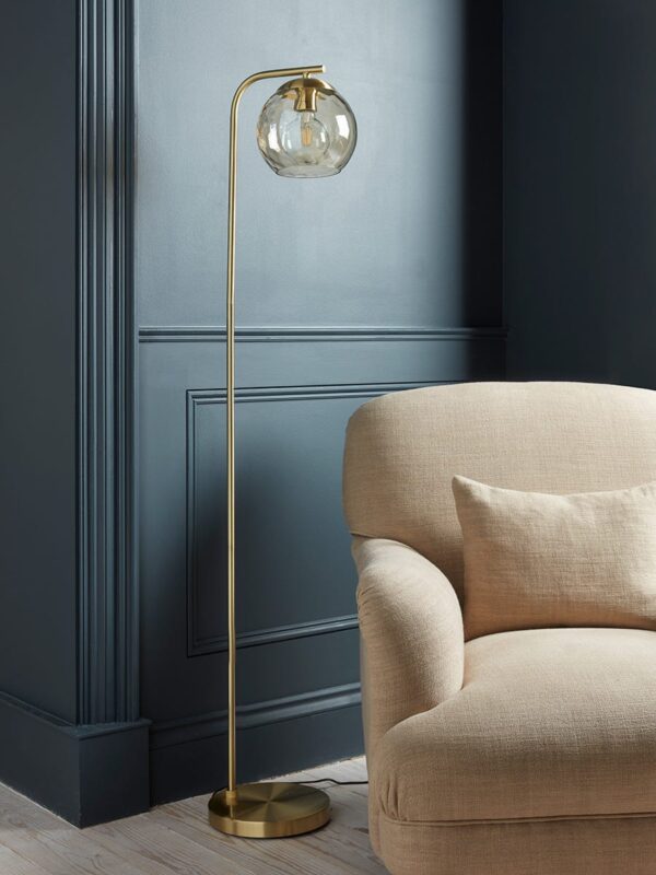 Dimpled Glass Floor Lamp