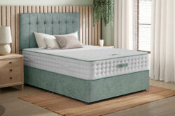 Dunlopillo Kareena Latex Hybrid Mattress + Premium Divan Bed, Bednextday_Silver, No Storage, Single