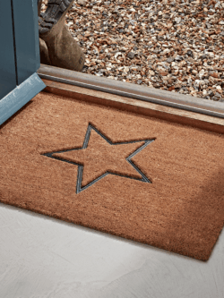 Embossed Rubber Star Doormat - Large