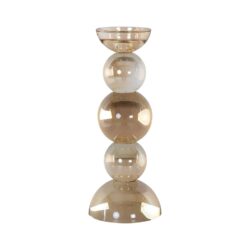 Emie Small Candle Holder - Brown Glass