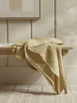 Frayed Edge Throw - Buttercup