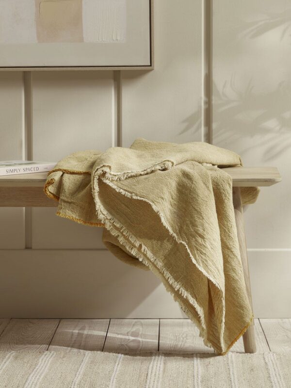 Frayed Edge Throw - Buttercup