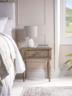 Geometric Parquet Single Drawer Bedside Table