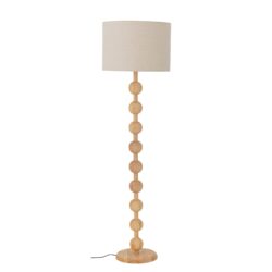 Giacoma Floor Lamp - Natural Rubberwood