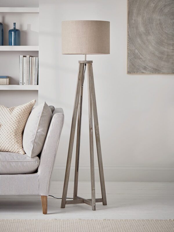 Grey Washed Floor Lamp