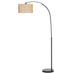 HOMCOM Floor Lamp for Living Room, Modern Standing Lamp with Dual-Layer Shade & Foot Switch, Height Adjustable Minimalist Tall Pole Lampshade for Bedroom, Office, Black